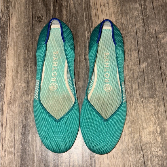 Rothy's Teal Calypso Flats Size 7.5 - Picture 3 of 8
